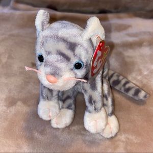 Ty Beanie Baby Silver the Cat
